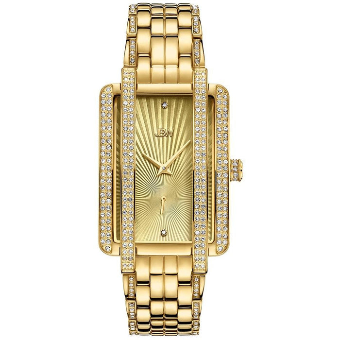 JBW Women's Mink .12 ctw Diamond 18K Gold-Plated Stainless Steel Watch