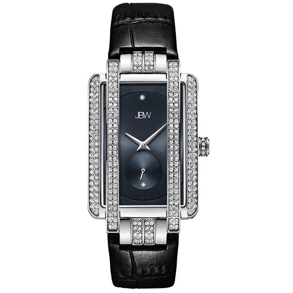 JBW Women's Mink .12 ctw Diamond Black/Silver Watch