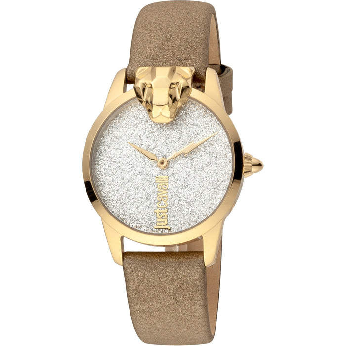 JUST CAVALLI Cougar Leather Gold/Beige Watch