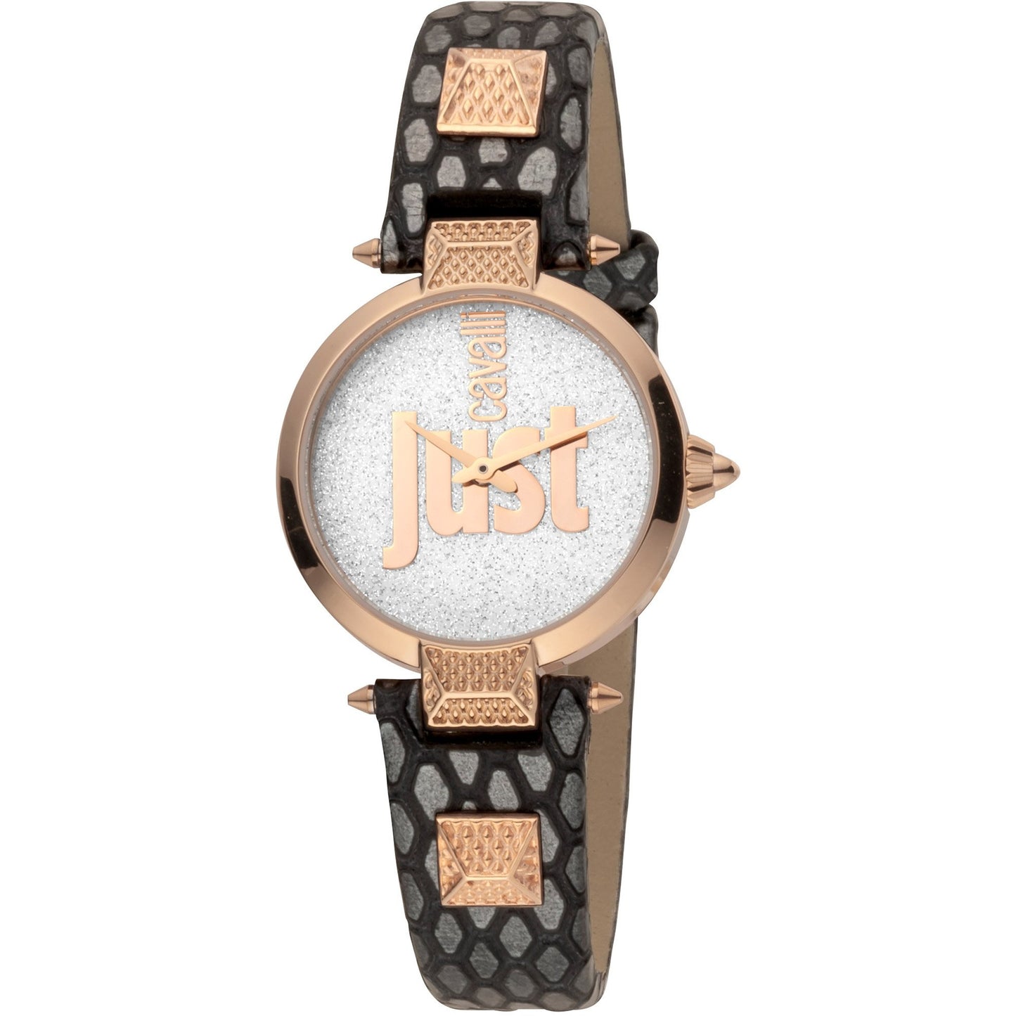 JUST CAVALLI Infamay Leather Grey Leopard Watch