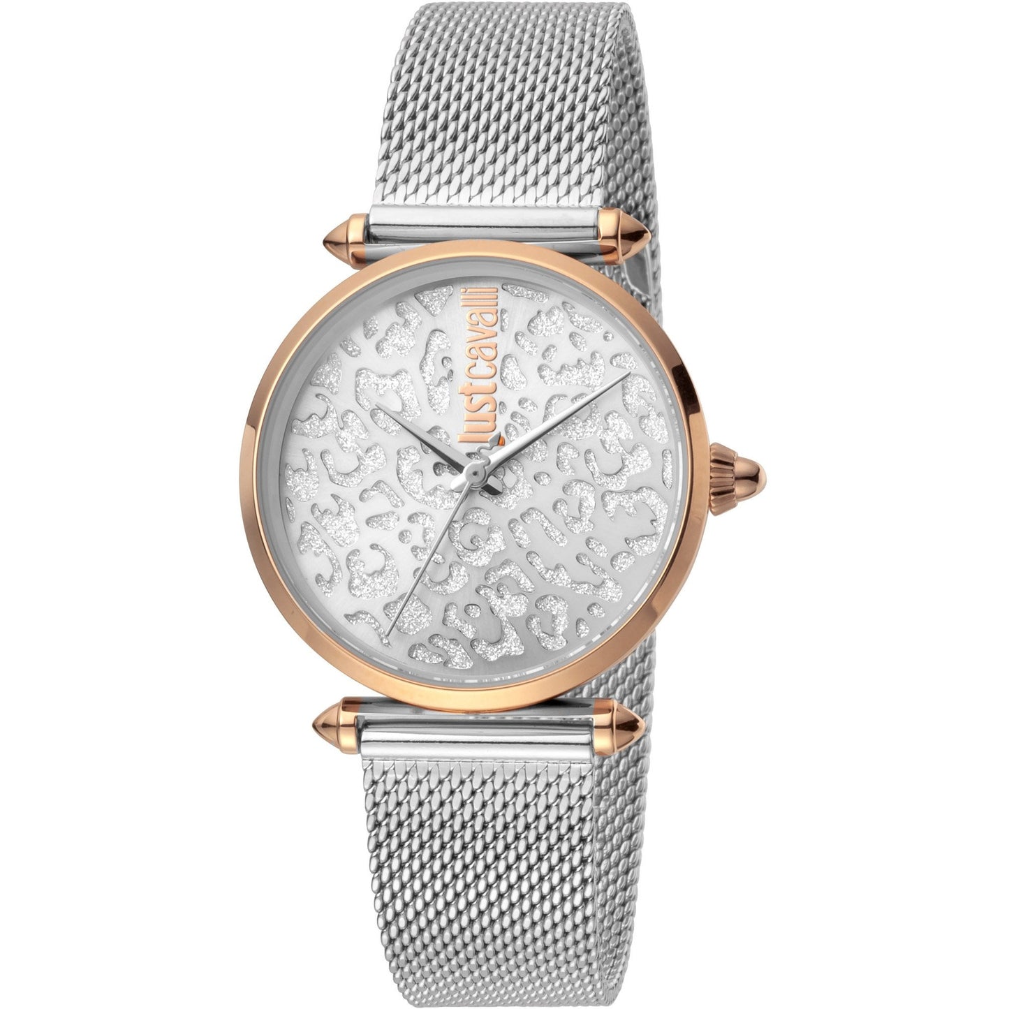 JUST CAVALLI Animalistic Milanese Steel/Rose Gold Watch