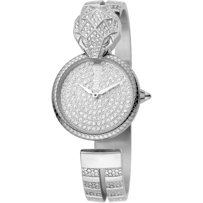 JUST CAVALLI Glam Cuff Snake Zirconia Watch