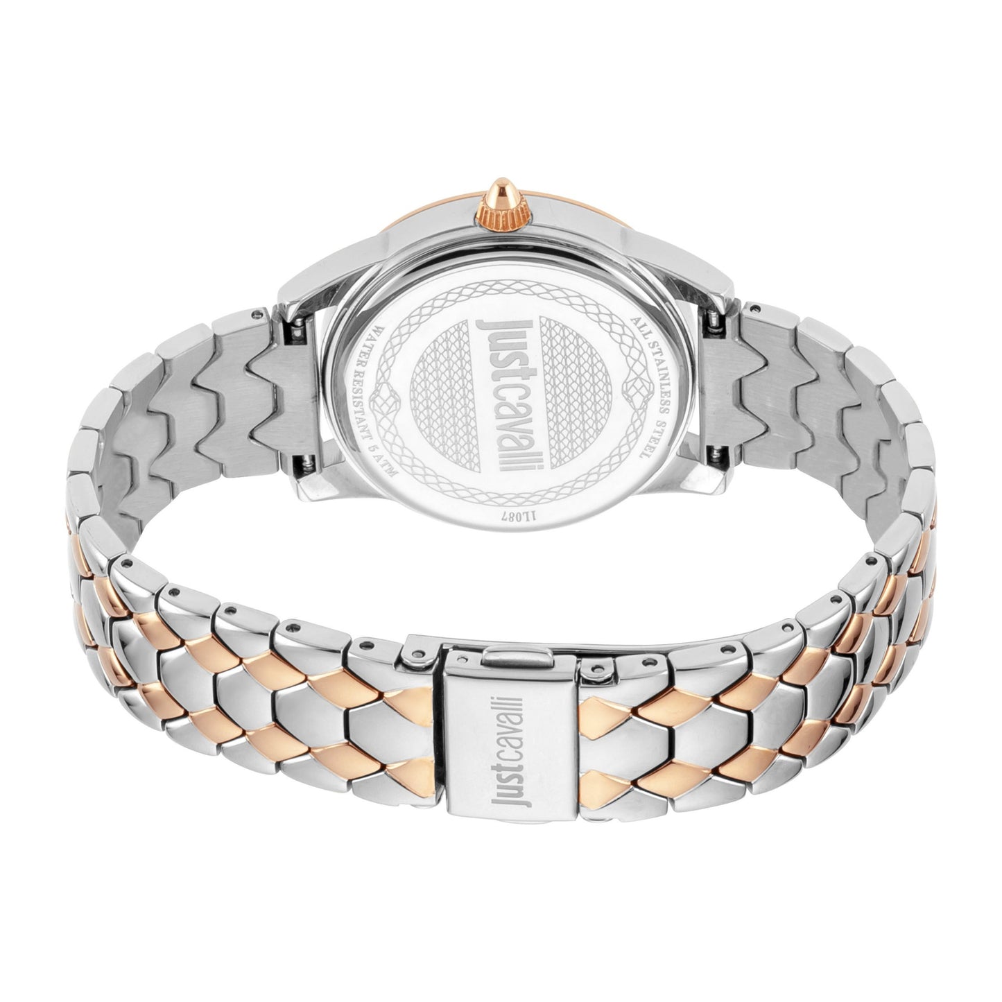 JUST CAVALLI Animalistic Diamante Zironia Two Tone Rose Gold + Free Bracelet Watch
