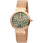 JUST CAVALLI Animalistic Baron Milanese Rose Gold/Green Leopard Watch