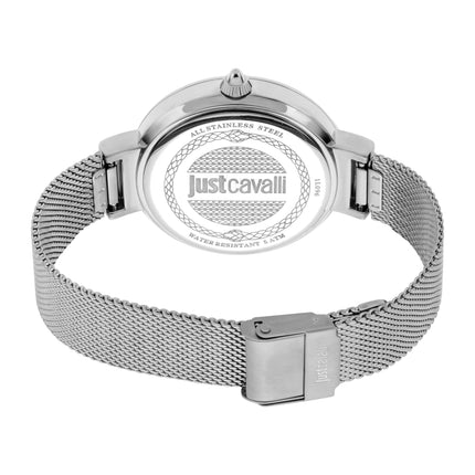 JUST CAVALLI Bling 40mm Milanese Silver Watch