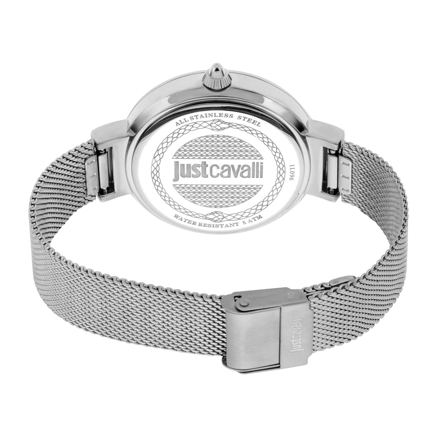 JUST CAVALLI Bling 40mm Milanese Silver Watch