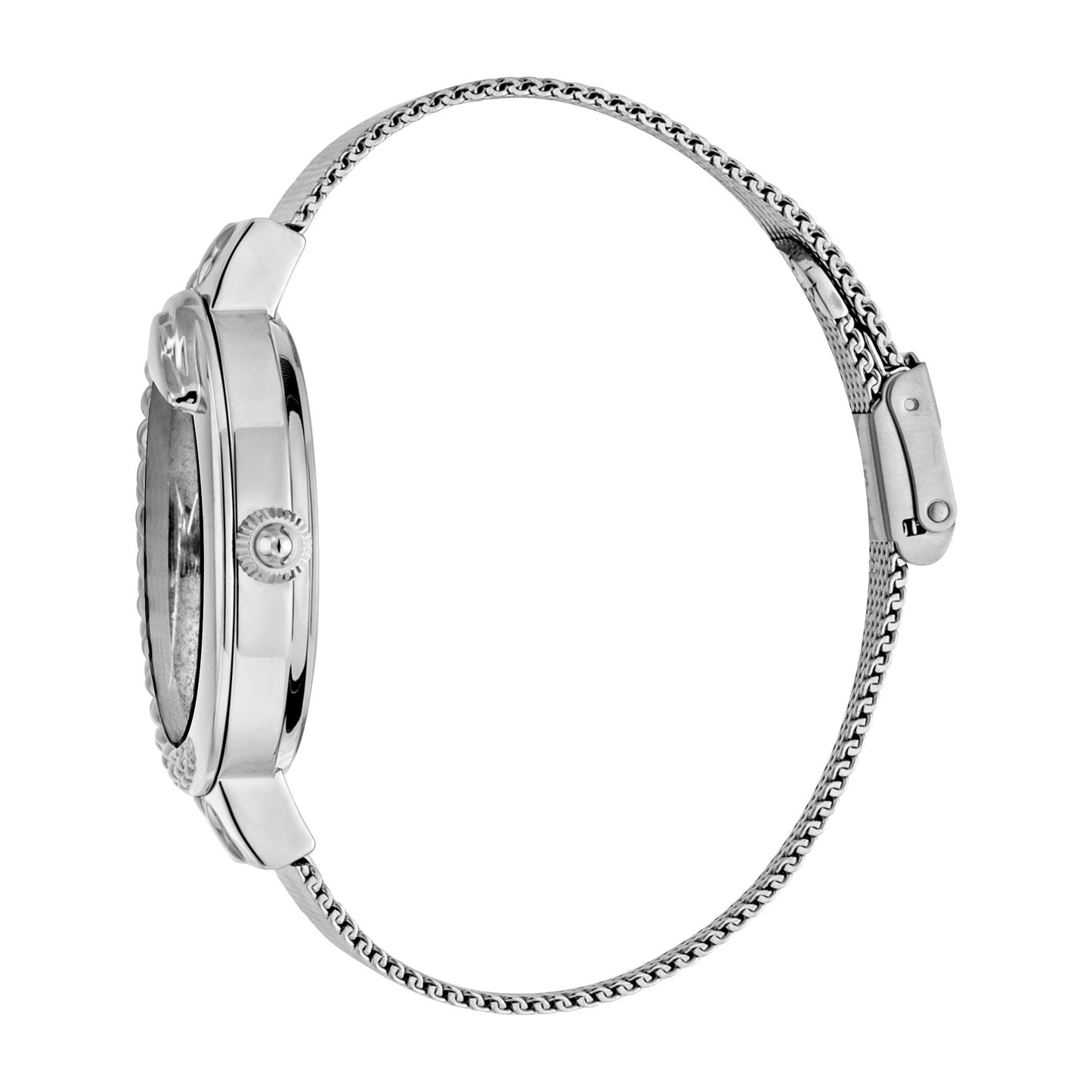 JUST CAVALLI Bling 40mm Milanese Silver Watch