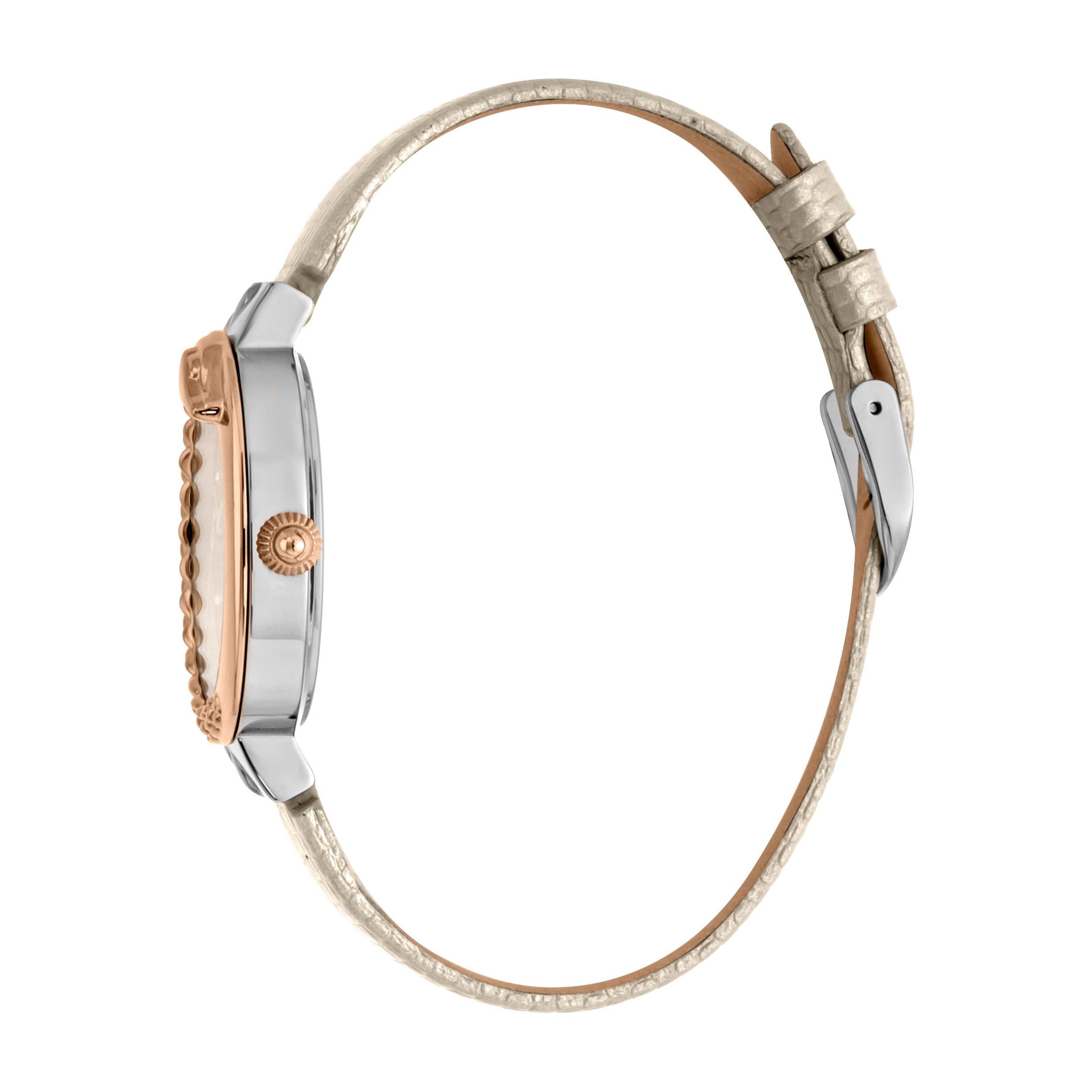 JUST CAVALLI Bellamonde 32mm Leather Rose Gold/Metallic Watch