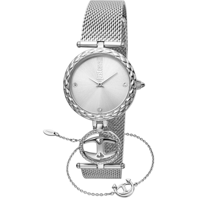 JUST CAVALLI Changi Diamante Zironia Milanese Steel + Free Bracelet Watch