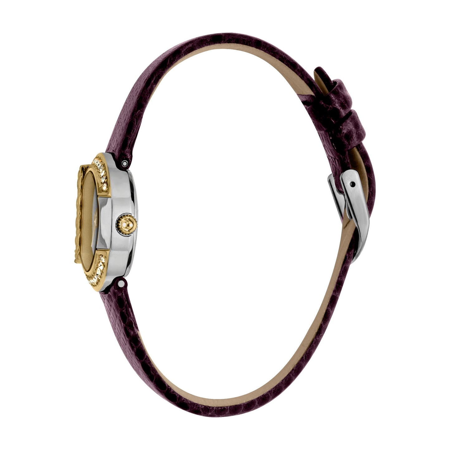 JUST CAVALLI Jungle Fever Leather Gold/Maroon Watch