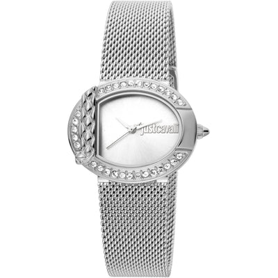 JUST CAVALLI Jungle Fever Steel Milanese Zirconia Silver Watch