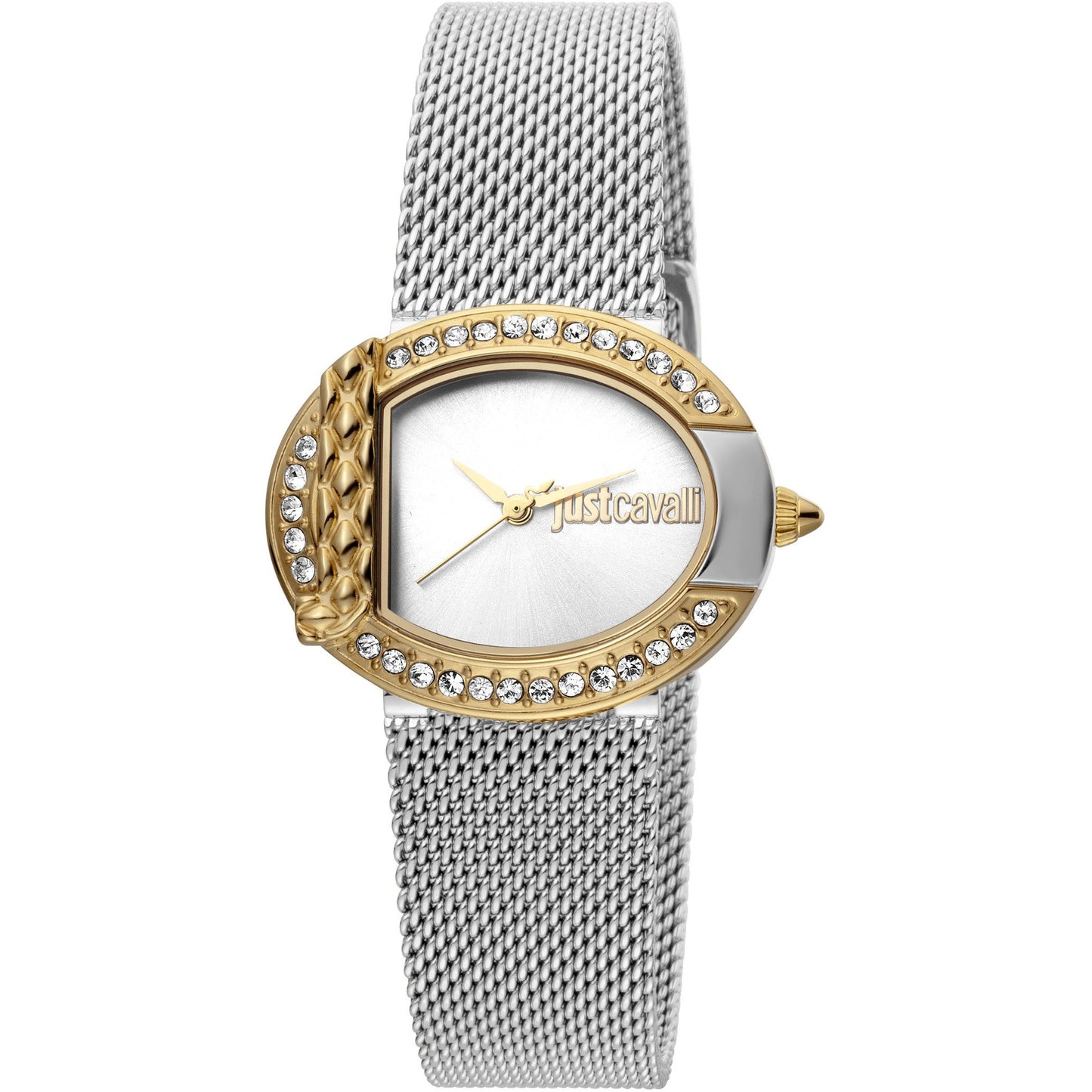 JUST CAVALLI Jungle Fever Steel Milanese Zirconia Two Tone Watch