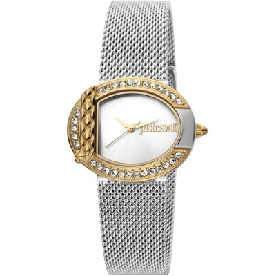 JUST CAVALLI Jungle Fever Steel Milanese Zirconia Two Tone Watch