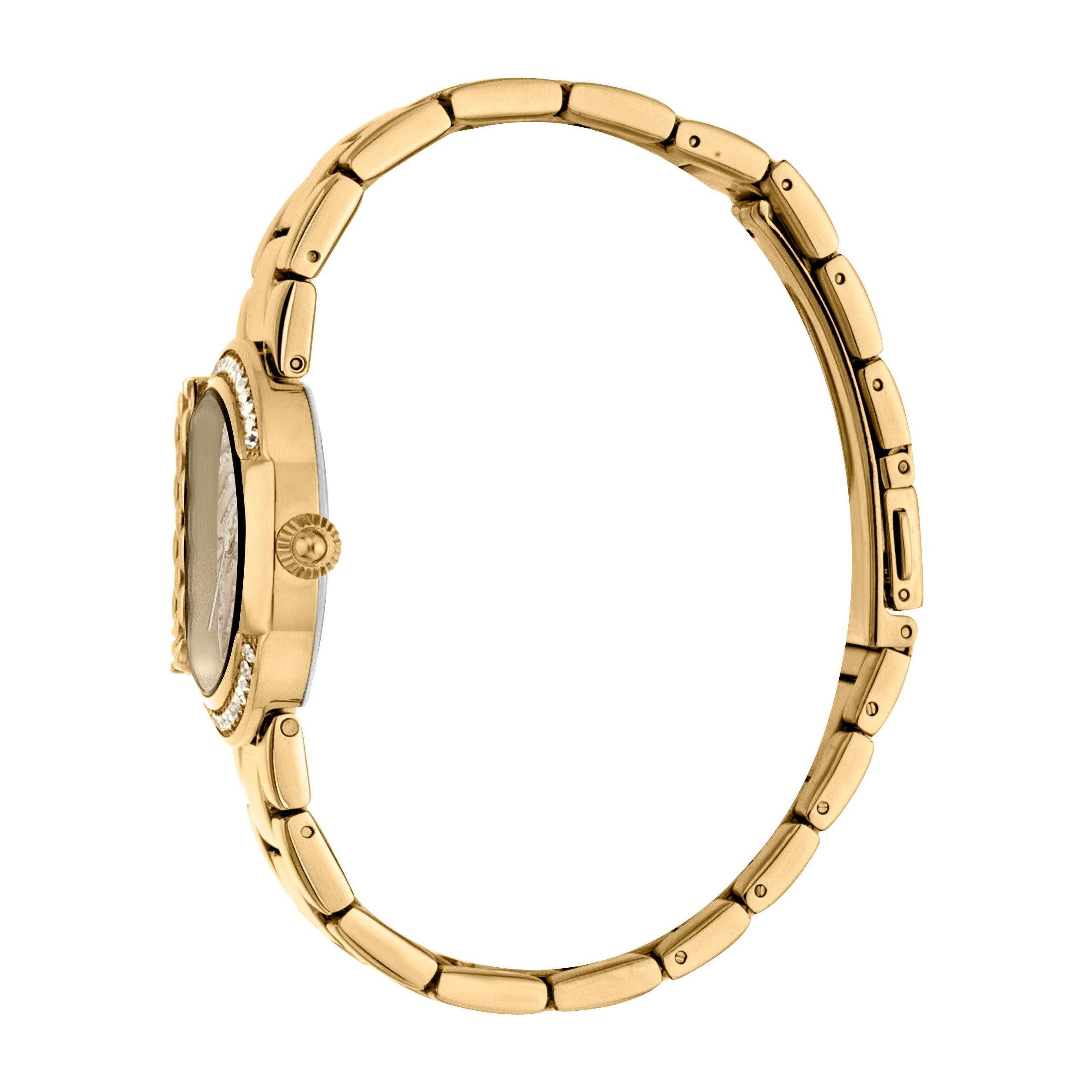 JUST CAVALLI Eve Steel Bling Zirconia Gold Tone/Champagne Watch