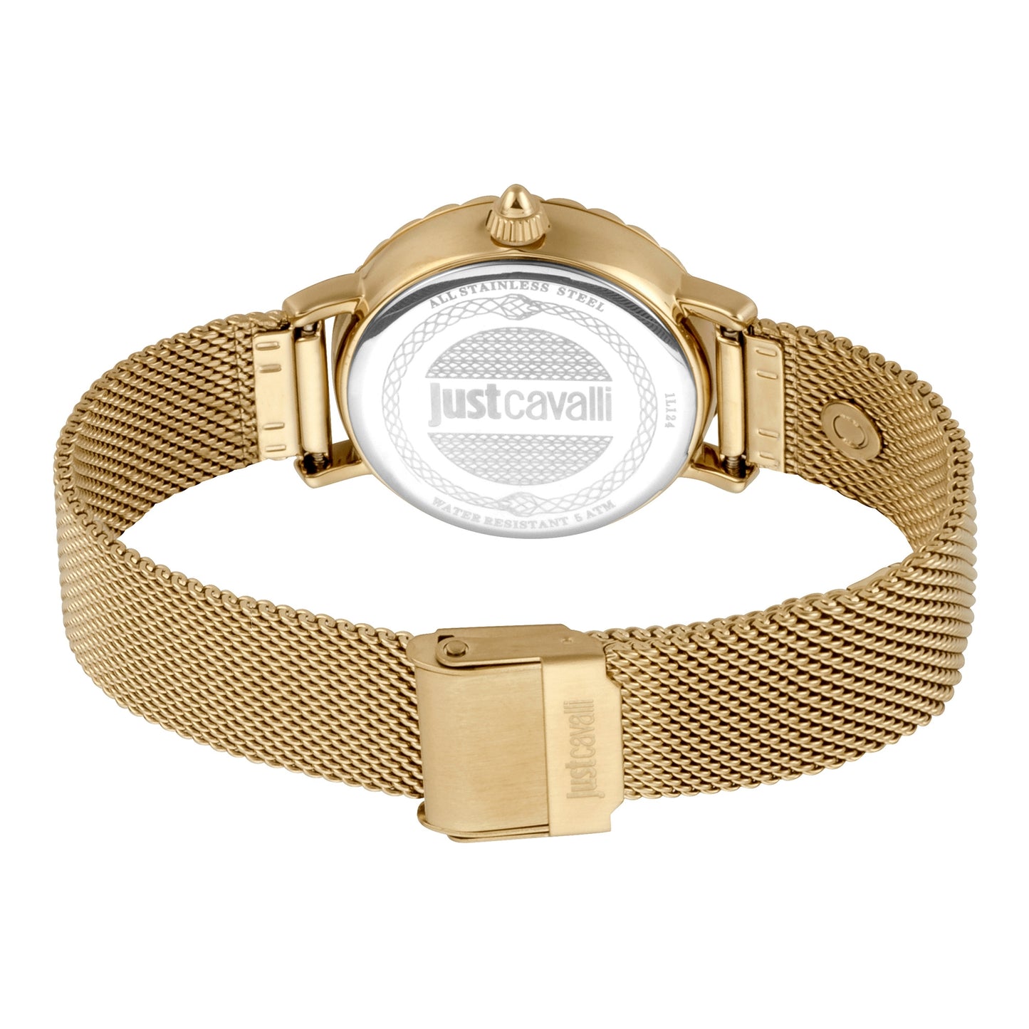 JUST CAVALLI Forest Steel Milanese Gold Watch