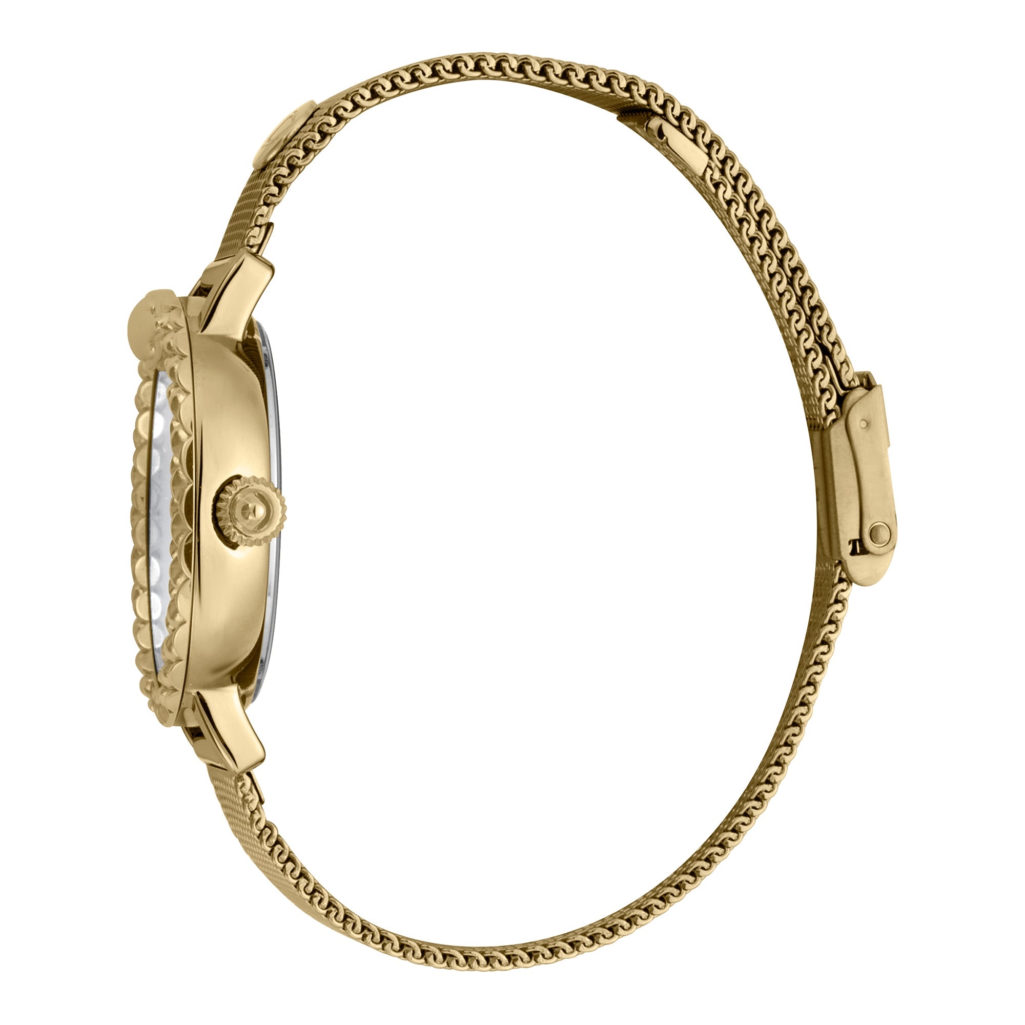 JUST CAVALLI Forest Steel Milanese Gold Watch