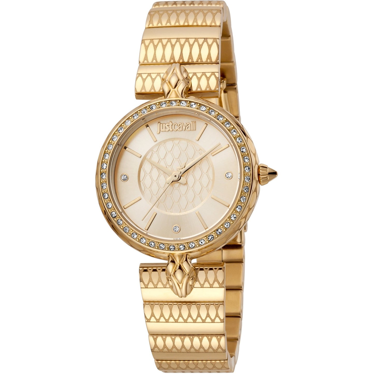 JUST CAVALLI Viper 30mm Steel Zirconia Gold Watch