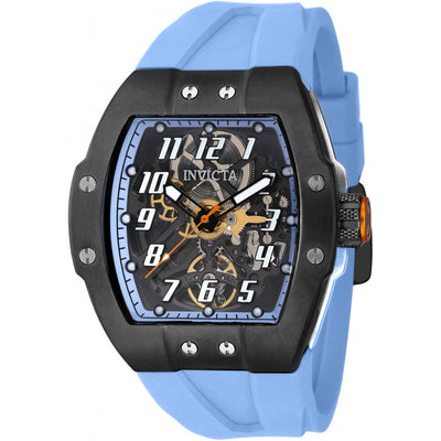 INVICTA Men's JM JUAN MANUEL CORREA Limited Edition Automatic Skeleton Black/Light Blue Watch