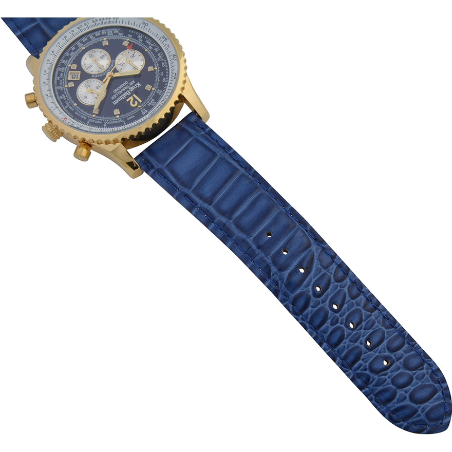 Men's Air Traveller Diamond Watch 46mm Blue Edition