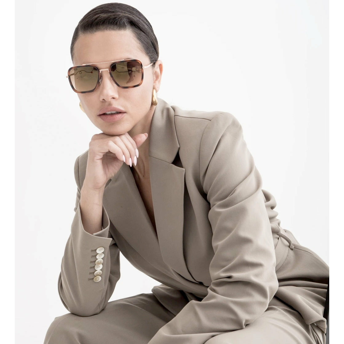 PRIVE REVAUX LOVE SIENNA x Adriana Lima / Deep Chocolate Tortoise Sunglasses