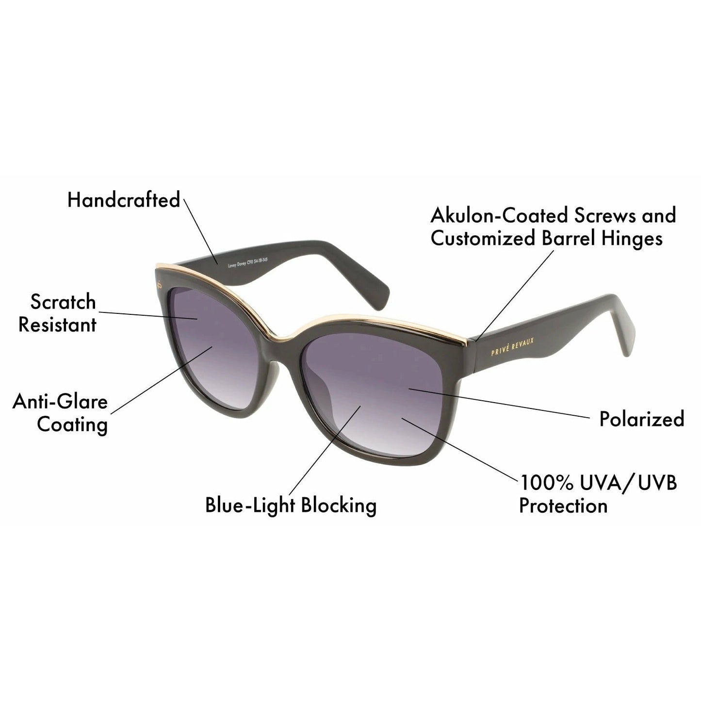 PRIVE REVAUX LOVEY DOVEY / Merlot Sunglasses