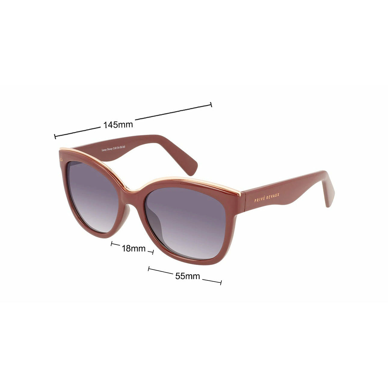 PRIVE REVAUX LOVEY DOVEY / Merlot Sunglasses