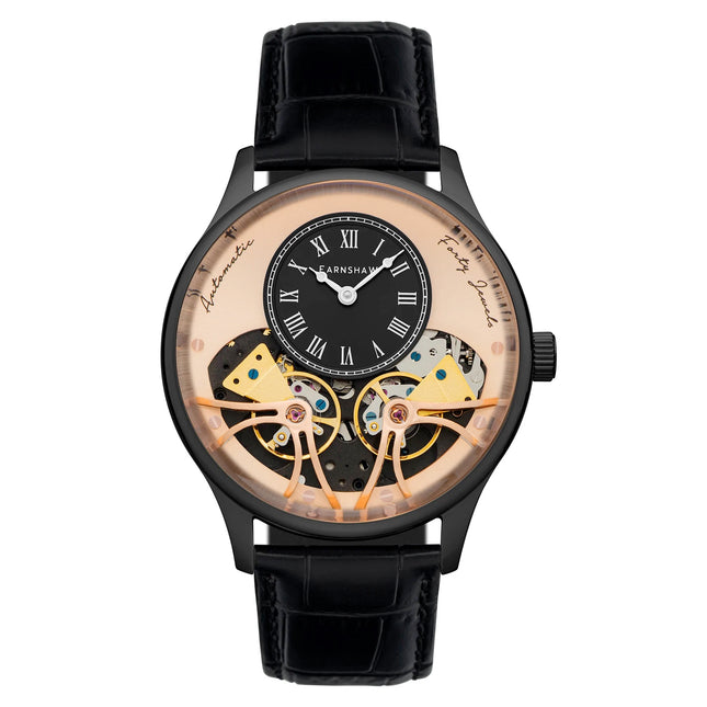 THOMAS EARNSHAW FARADAY DOUBLE BARREL AUTOMATIC Midnight Rose ES-8179-0D Watch