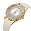 JBW Mondrian 10 YR Anniversary 18k Gold Plated Light Beige 12 Diamonds Watch