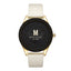 JBW Mondrian 10 YR Anniversary 18k Gold Plated Light Beige 12 Diamonds Watch