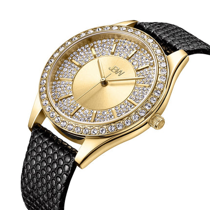 JBW Mondrian 10 YR Anniversary 18k Gold Plated 12 Diamonds Watch