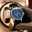 TEVISE Namura Classic Moonphase Rose Gold/Blue Watch