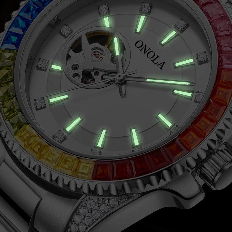 ONOLA Las Vegas AUTOMATIC Watch ZIRCON ENCRUSTED