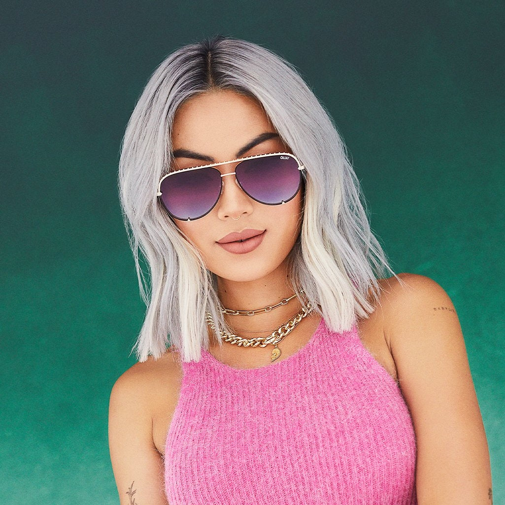 QUAY HIGH KEY RIVET Sunglasses