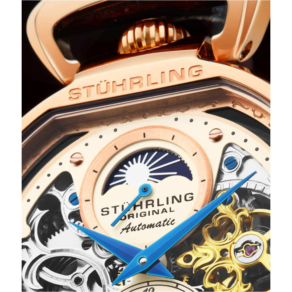 STUHRLING ORIGINAL Modena 889 Rose Gold/Brown Watch