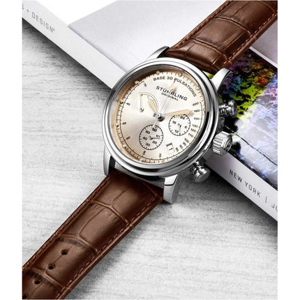 STUHRLING ORIGINAL ChronoPulse 895 Brown Watch