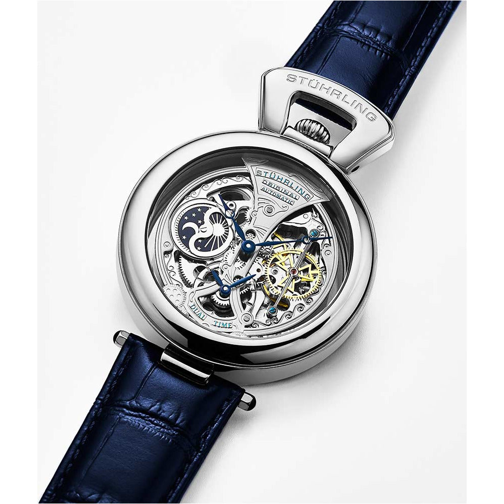 STUHRLING ORIGINAL Emperor's Grandeur Navy Blue Automatic Watch