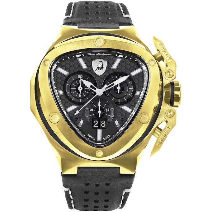TONINO LAMBORGHINI Spyder X Gold/Leather Watch