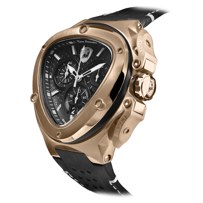 TONINO LAMBORGHINI Spyder X Rose Gold/Leather Watch