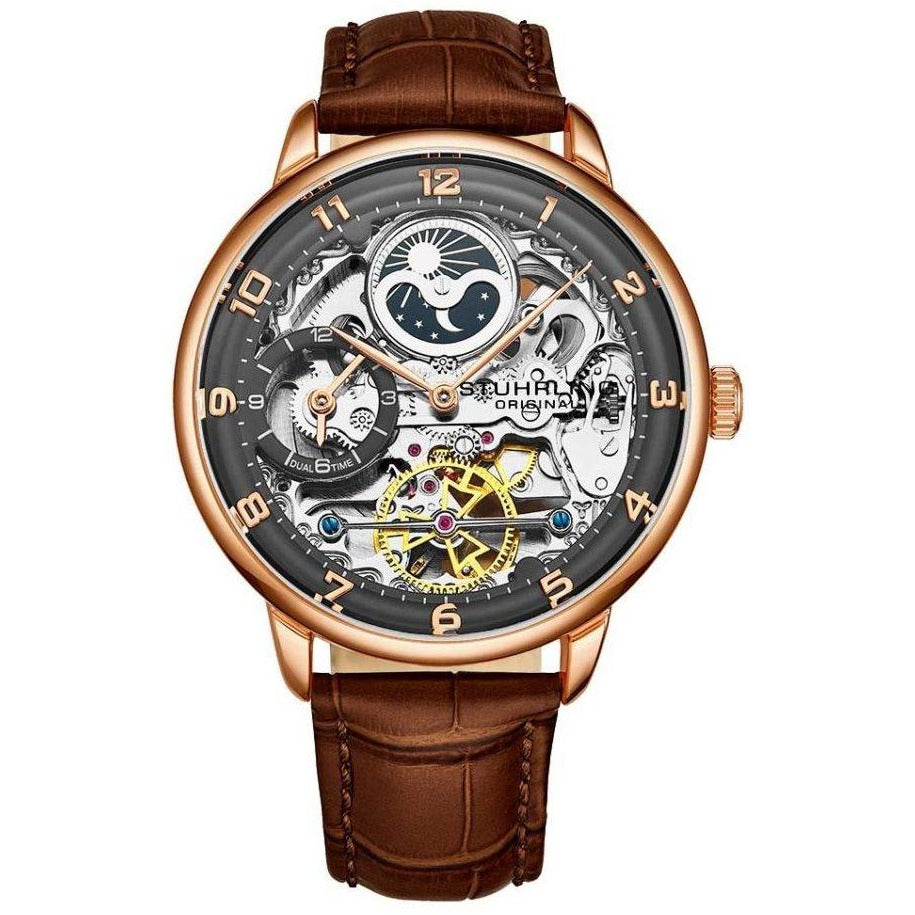 STUHRLING ORIGINAL 3925 Automatic 40mm Skeleton Watch