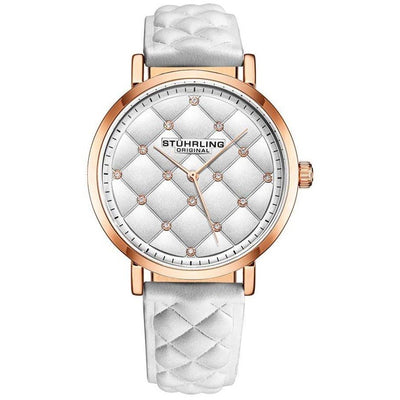 STUHRLING ORIGINAL 3945 Audrey Quartz 38mm White Watch