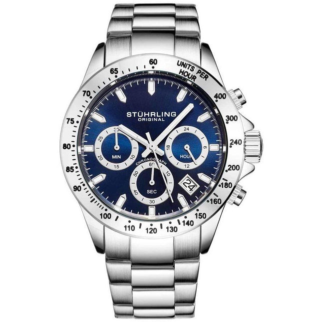 STUHRLING ORIGINAL Monaco Ultima Silver/Blue Watch