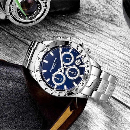 STUHRLING ORIGINAL Monaco Ultima Silver/Blue Watch