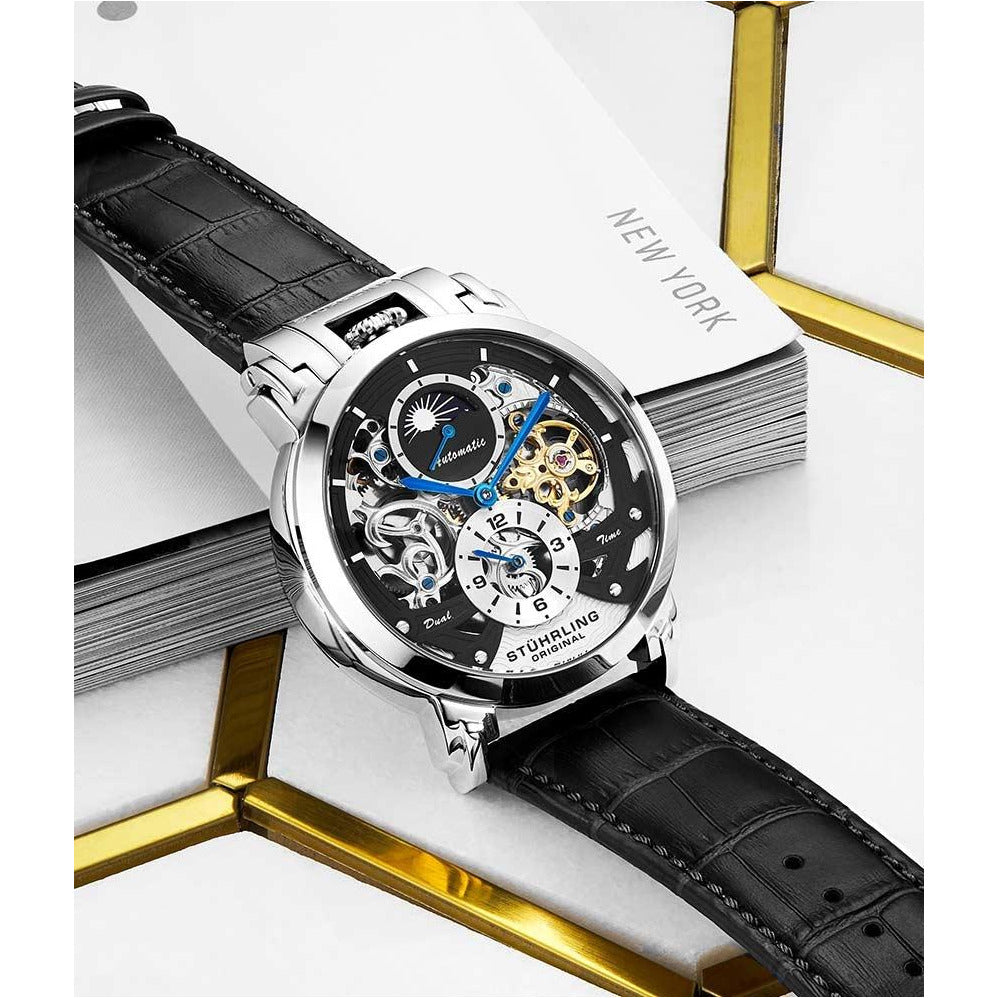 STUHRLING ORIGINAL Menai Automatic 47mm Skeleton Watch