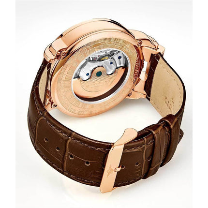 STUHRLING ORIGINAL Menai Automatic 47mm Skeleton Rose Gold Watch