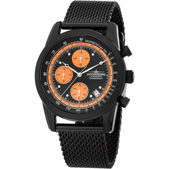 THUNDERBIRDS Landmark Chronograph Black Edition / Orange Trim Watch