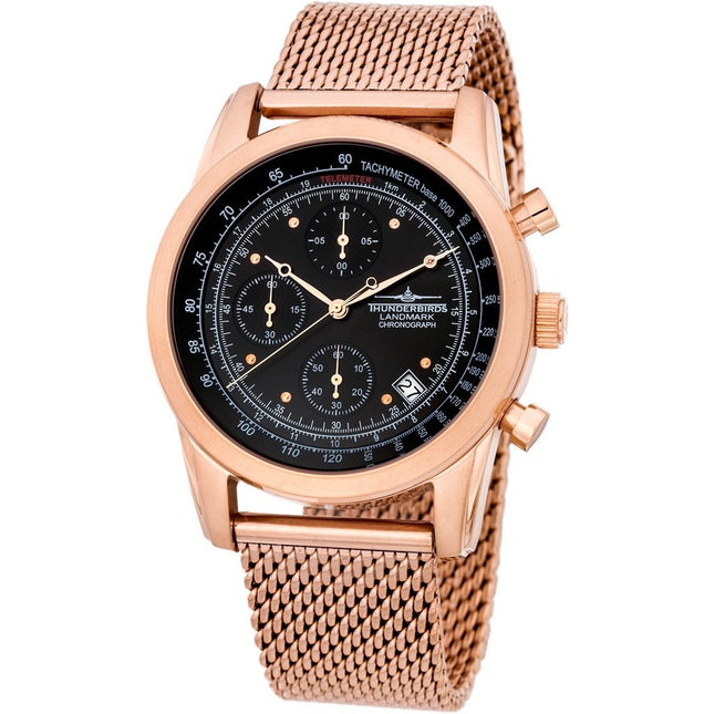 THUNDERBIRDS Landmark Chronograph Rose Gold Watch