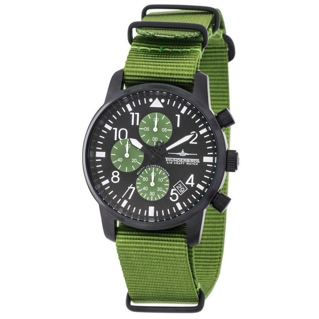 THUNDERBIRDS Huron Chronograph Black/Green Watch