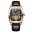 TEVISE Tonneux Wheel Moonphase Automatic Rose Gold/Black Watch