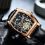 TEVISE Tonneux Wheel Moonphase Automatic Rose Gold/Black Watch