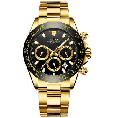 TEVISE Californian Racer Perpetual Automatic Gold/Black Watch